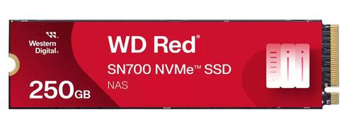 WESTERN DIGITAL Red SN700 NVMe 250GB M.2 2280 PCIe Gen3 8Gb/s internal drive for NAS devices (WDS250G1R0C)