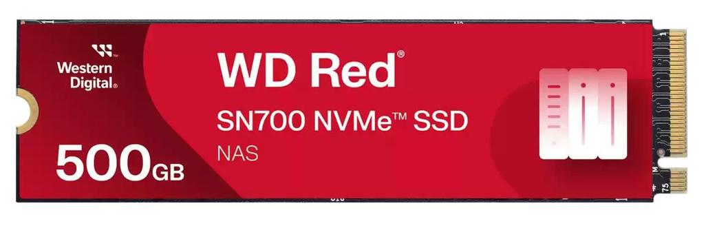 WESTERN DIGITAL Red SN700 NVMe 500GB M.2 2280 PCIe Gen3 8Gb/s internal drive for NAS devices (WDS500G1R0C)