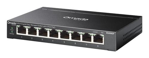 TP-LINK | ES208GP | Omada Easy Managed Switch | 8x Port | 1Gbit/s | 64W PoE (ES208GP)