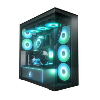 ARCTIC COOLING Arctic Xtender (Black) mirrow black window with GPU vertical mount (ACPCC00019A)