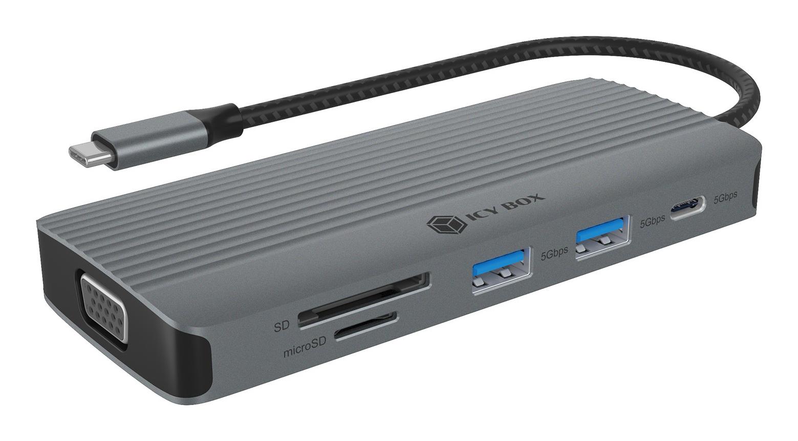 ICY BOX 10 i 1 USB-C dockingstasjon