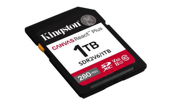 KINGSTON 1TB SDXC CANVAS REACT PLUS U3 UHS-II 280R/150W V60 FULL HD/4K CARD (SDR2V6/1TB)