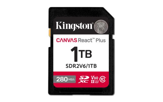 KINGSTON 1TB SDXC CANVAS REACT PLUS U3 UHS-II 280R/150W V60 FULL HD/4K CARD (SDR2V6/1TB)