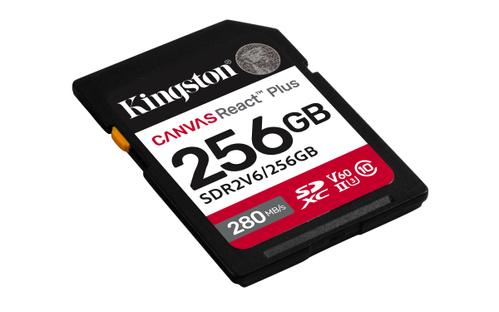 KINGSTON KINSTON 256GB CANVAS REACT PLUS SDXC UHS-II 280R/150W U3 V60 FOR FULL HD/4K (SDR2V6/256GB)