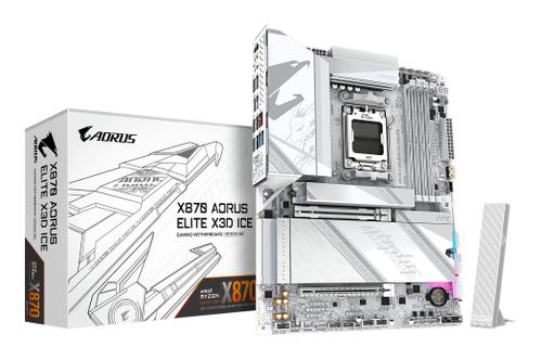 GIGABYTE X870 AORUS ELITE X3D ICE ATX Mainboard Sockel AM5 HDMI/USB4 (X870 A ELITE X ICE)