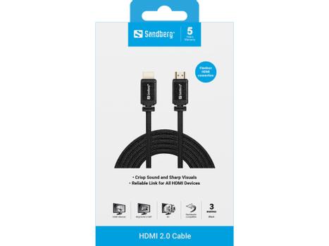 SANDBERG HDMI 2.0 Cable 19M-19M,  3m (508-99)