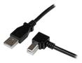 STARTECH 2M RIGHT ANGLE USB PRINTER CABLE - USB 2.0 A TO B CABLE CABL