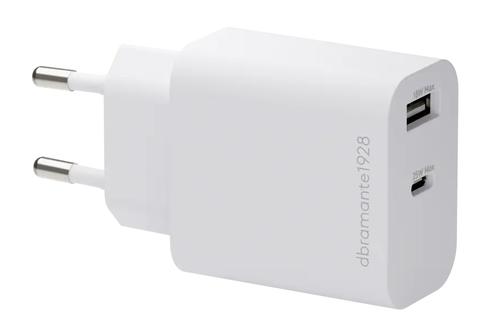 DBRAMANTE1928 EU Wall Charger USB-C 25W+USB-A 18W WHT (CH25EUWH7244)