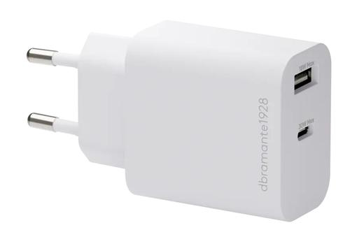 DBRAMANTE1928 EU Wall Charger USB-C 30W+USB-A 18W WHT (CH30EUWH7246)