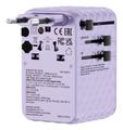 VERBATIM Charge ’n’ Travel 100W Travel Adapter w/ Cable Purple