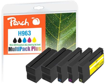 PEACH Patrone HP Nr.963 MultiPack Plus OEM reset 2xbk, c, m, y remanufactured (PI300-1026)