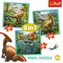 Trefl Puzzle - The Extraordinary World of Dinosaurs (3in1) Floor (TFL34837)
