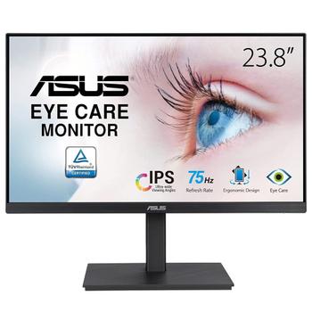 ASUS S VA24EQSB - LED monitor - 23.8" - 1920 x 1080 Full HD (1080p) @ 75 Hz - IPS - 300 cd/m² - 1000:1 - 5 ms - HDMI, VGA, DisplayPort - speakers - black (VA24EQSB)
