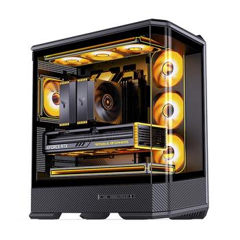 JONSBO D400 PC-Gehäuse,  Midi Tower, ATX, Tempered Glass (D400 BLACK)