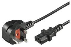 MicroConnect Strømkabel - BS 1363 til IEC 60320 C13 - 3 m - Storbritannia