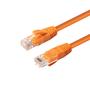 MICROCONNECT U/UTP CAT6 0.3M Orange LSZH