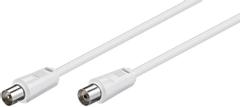 MICROCONNECT Coax M-F 7.5m White 75 Ohm