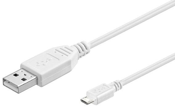 MicroConnect USB-kabel - Micro-USB type B til USB - 1.8 m (USBABMICRO18W)