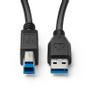 MICROCONNECT USB 3.0 A-B 5m M-M, Black