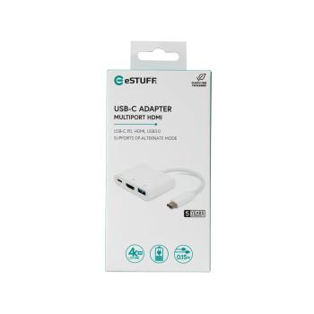 eSTUFF USB-C AV Multiport Adapter (ES623001WH)