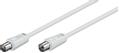 MICROCONNECT Coax M-F 1.5m White 75 Ohm