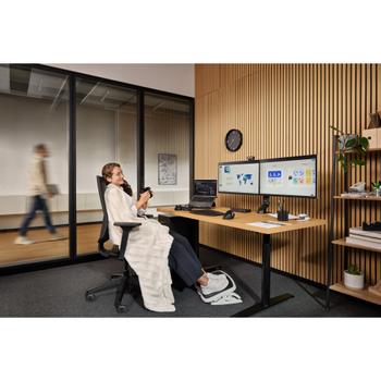 KENSINGTON n SmartFit Space-Saving Dual Monitor Arm - Mounting kit - Tilt & Swivel - for 2 monitors - black - screen size: up to 27" - desktop, C-clamp, grommet, desk-mountable (K55513WW)