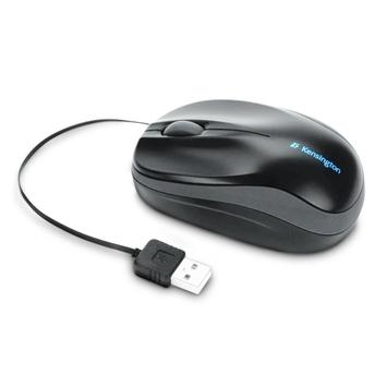 Kensington Pro Fit Retractable Mobile - mus - USB - svart (K72339EU)