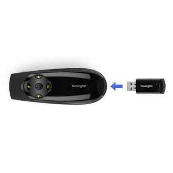 Kensington Presenter Expert Green Laser with Cursor Control presentasjonsfjernstyring - svart (K72426EU)