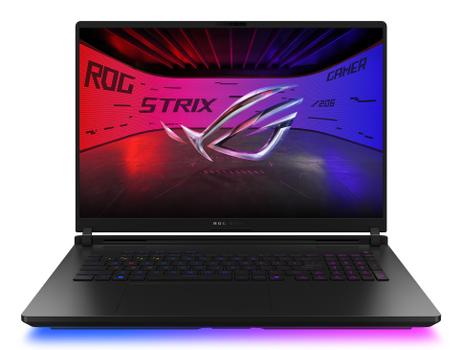 ASUS ROG Strix SCAR 18 G835LW-SA023W Intel Core Ultra 9 275HX Laptop 45,7 cm (18) WQXGA 64 GB DDR5-SDRAM 2 TB SSD NVIDIA GeForce RTX 5080 Wi-Fi 7 (802.11be) Windows 11 Home Tysk Sort (90NR0LI1-M000R0)