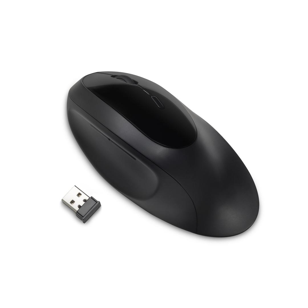 Kensington - Pro Fit Ergo Wireless Mouse - mus - 2.4 GHz, Bluetooth 4.0 LE - svart