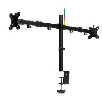 KENSINGTON n SmartFit Ergo Dual Extended Monitor Arm - Mounting kit - adjustable arm - for 2 monitors - metal - black - screen size: up to 32" - desktop, C-clamp, grommet, desk-mountable (K55409WW)