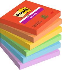 POST-IT SS Playful notes 76x76mm 6 stk (654-6SS-PLAY)