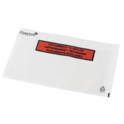 MasterIn Følgeseddellommer, Master'in Performance LD, 240 x 140 mm, transparent red-black printed Packing list genanvendt LDPE, karton a 1000 stk FSC Mix Credit