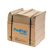 PadPak Støddæmpende papir, PadPak Guardian 1 lag, 90 g/m2, 380 mm x 300.00 m Ecoline, grå, zick-zack foldet palle a 24 stk
