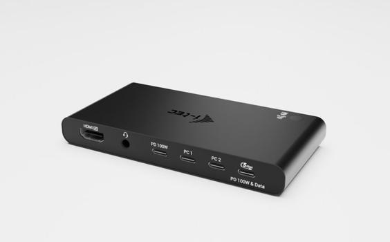 I-TEC KVM HDMI DOCK FOR 2 HOSTS POWER DELIVERY 2X 100W ACCS (C31KVMHDMIDOCKPD)
