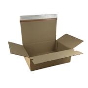 ØVRIGE Postæske, indre dim: 213 x 153 x 109 mm 1-lags,E-flute, 2.000 mm, FEFCO 0701 m/Automatbund selvklæbende lukning, afrivnin, brun bundt a 20 stk, palle a 2160 stk FSC Mix 70%