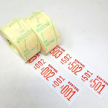 Ferco pakkekontrol 2delt 40x57mm rød 500 numre (82405701)