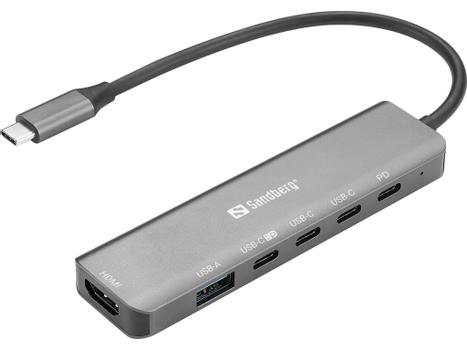 SANDBERG USB-C 6-in-1 MediaDock (136-77)