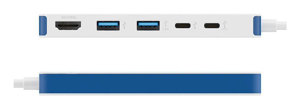 TARGUS HyperDrive Flex 5 Port USB-C Hub Blue (HD4101BUGL)
