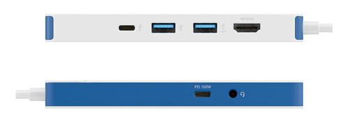 TARGUS HyperDrive Flex 8 Port USB-C Hub Blue (HD4102BUGL)