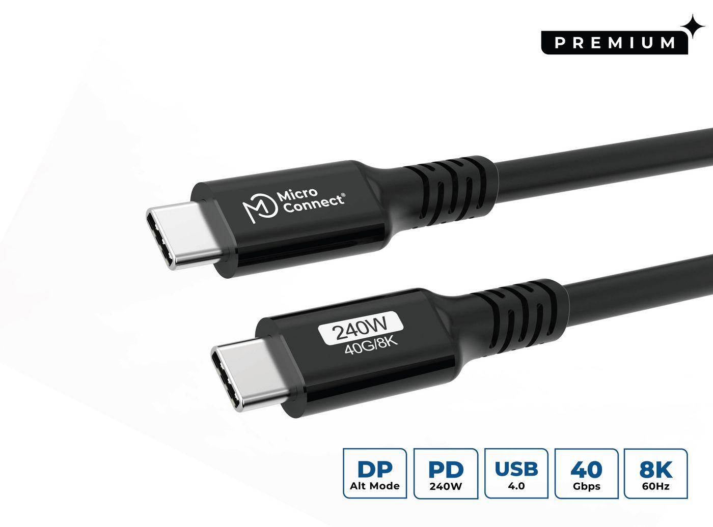 MICROCONNECT Premium USB4 USB-C cable 1,5m | itm8