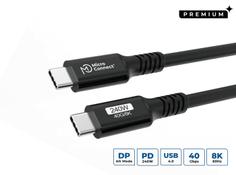 MicroConnect USB4 USB-C cable, 1m 240W, 40Gbps, Thunderbolt 4-kompatibel - 