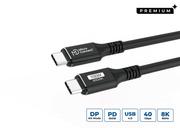 MicroConnect USB4 USB-C cable, 2m 100W, 40Gbps, Thunderbolt 4-kompatibel