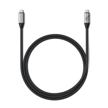 SATECHI USB4 Pro V2 Cable 1.2 m - Ultra-fast data transfer 80 Gbps, 240 W charging, 16K video - Black (ST-YU4120K)