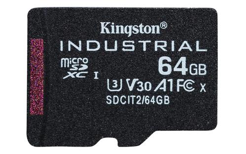 KINGSTON 64GB microSDXC Industrial C10 A1 pSLC (SDCIT2/64GBSP)