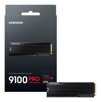 Samsung 9100 Pro 2TB SSD PCIe 5.0 SSD Gen5 x4 NVMe M.2 Heatsink (MZ-VAP2T0CW)