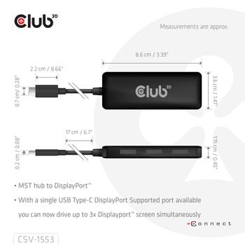CLUB 3D Interface Hub Usb Type-C Black (CSV-1553)