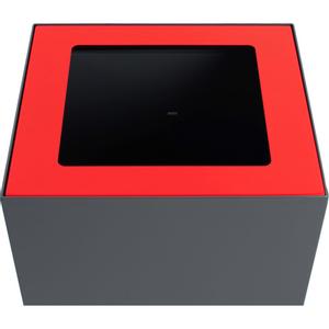 V-PART Topindsats,  V-Part, rød, pulverlakeret stål, åbent indkast, til modulopbygget serie, 85 og 90 liter *Denne vare tages ikke retur* (1000027056)