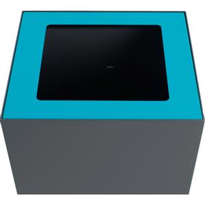 V-PART Topindsats,  V-Part, blå, pulverlakeret stål, åbent indkast, til modulopbygget serie, 85 og 90 liter *Denne vare tages ikke retur* (1000027057)