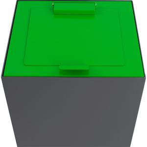 V-PART Låg, V-Part, grøn, pulverlakeret stål, soft close, til modulopbygget serie, 85 og 90 liter *Denne vare tages ikke retur* (1000027064)